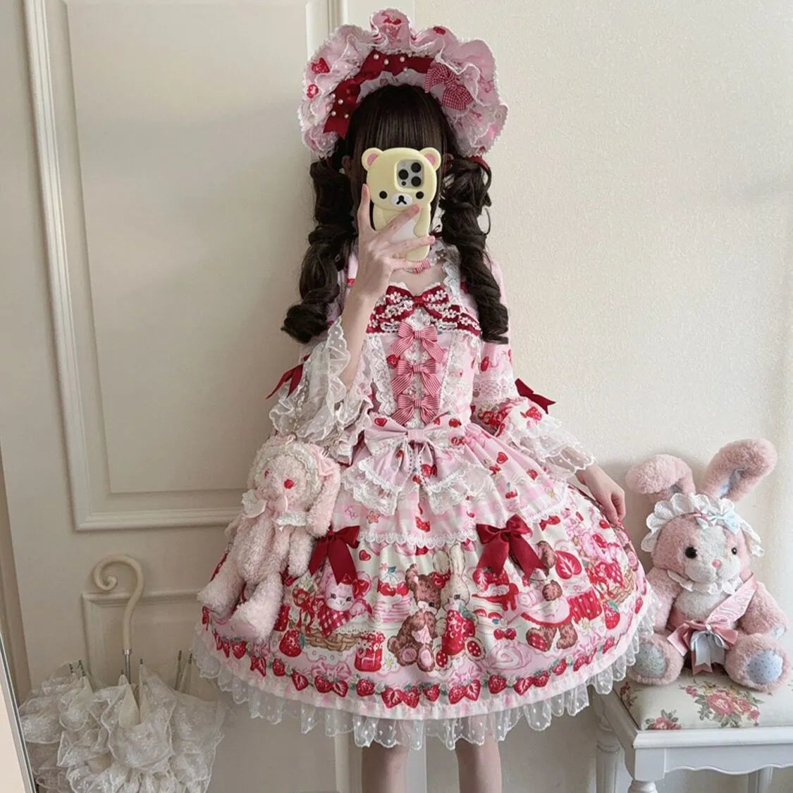 Genuine design cute long-sleeve, dress, Lolita style, Lolita OP