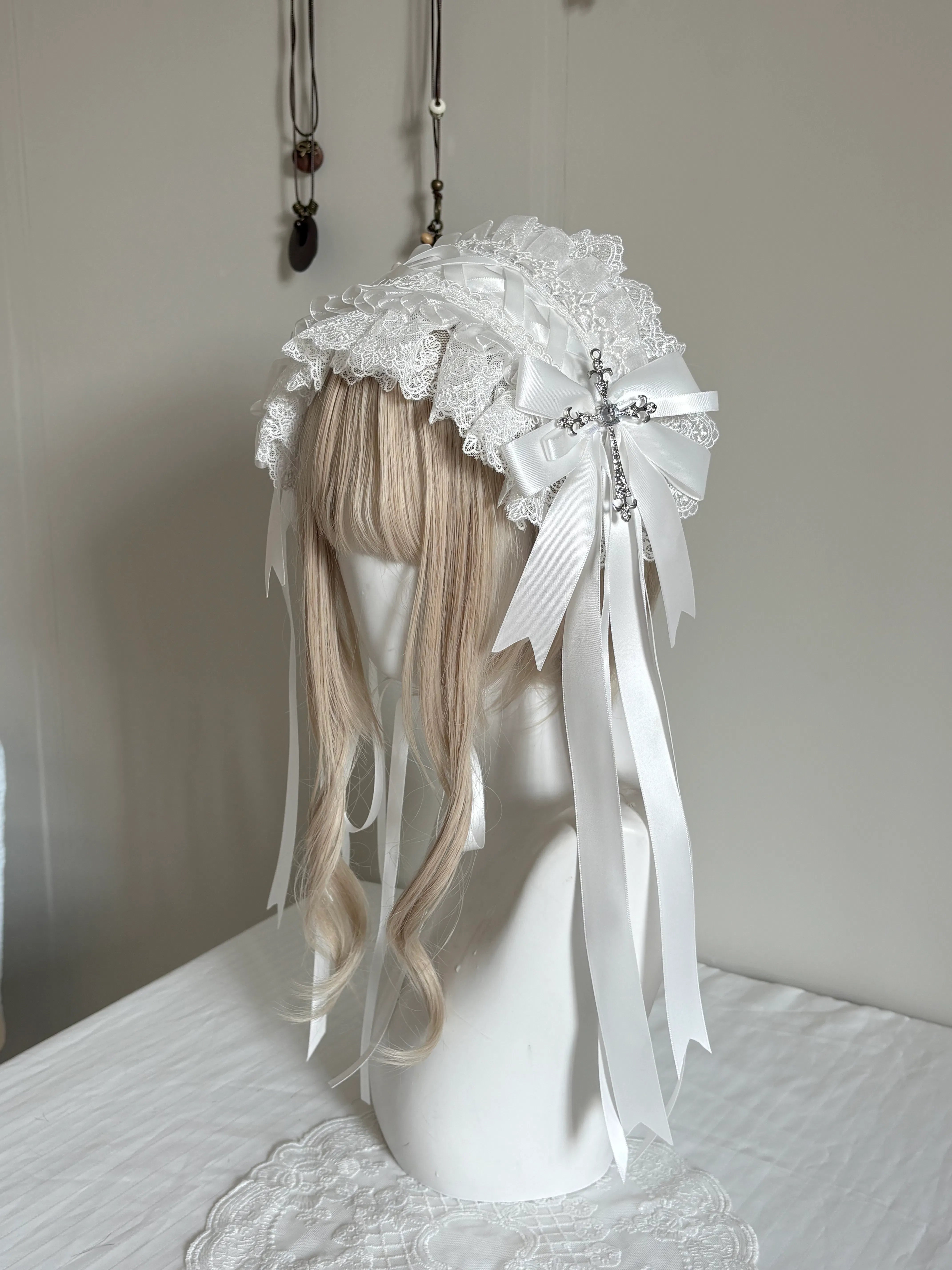 Otherworld Dream - Original Gothic White Ghost Angel Subculture Nun Veil Headband Lolita