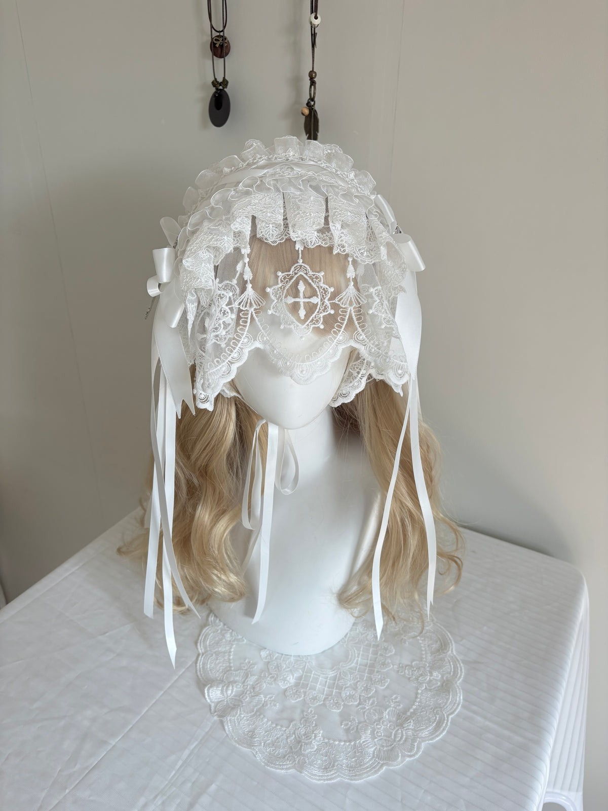Otherworld Dream - Original Gothic White Ghost Angel Subculture Nun Veil Headband Lolita