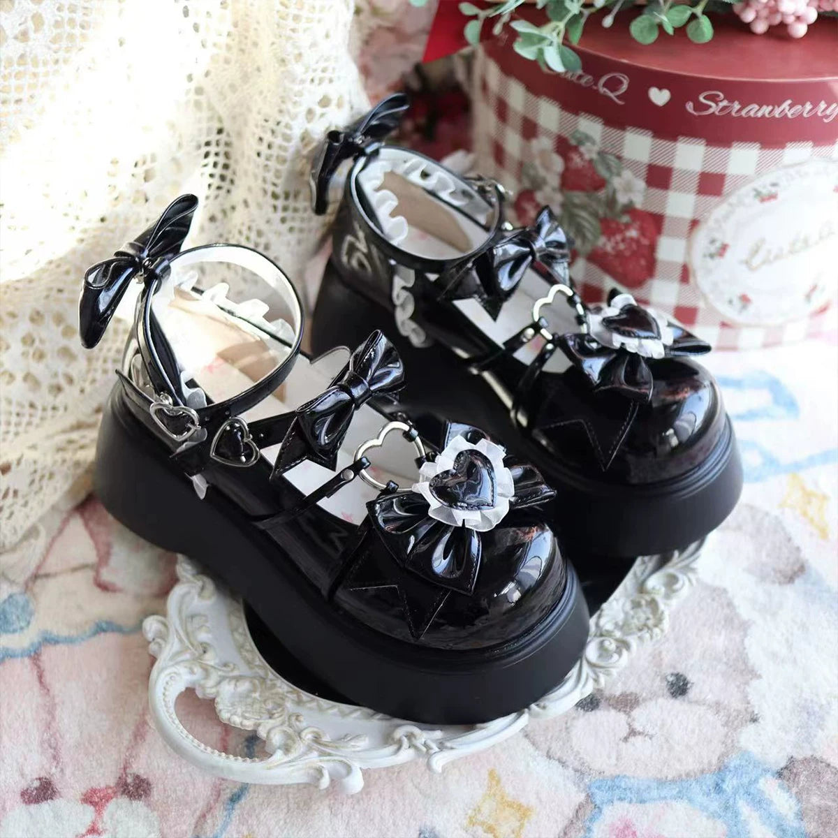 Original Japanese Cute Soft Girl Lolita Shoes Sweet Platform Shoes