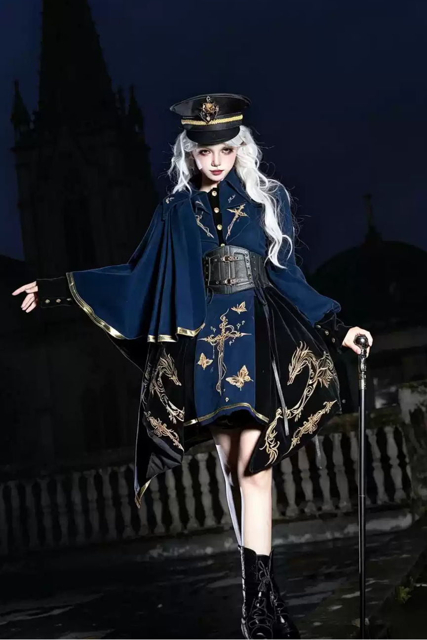 Original Military Lolita Corset and Cape Set