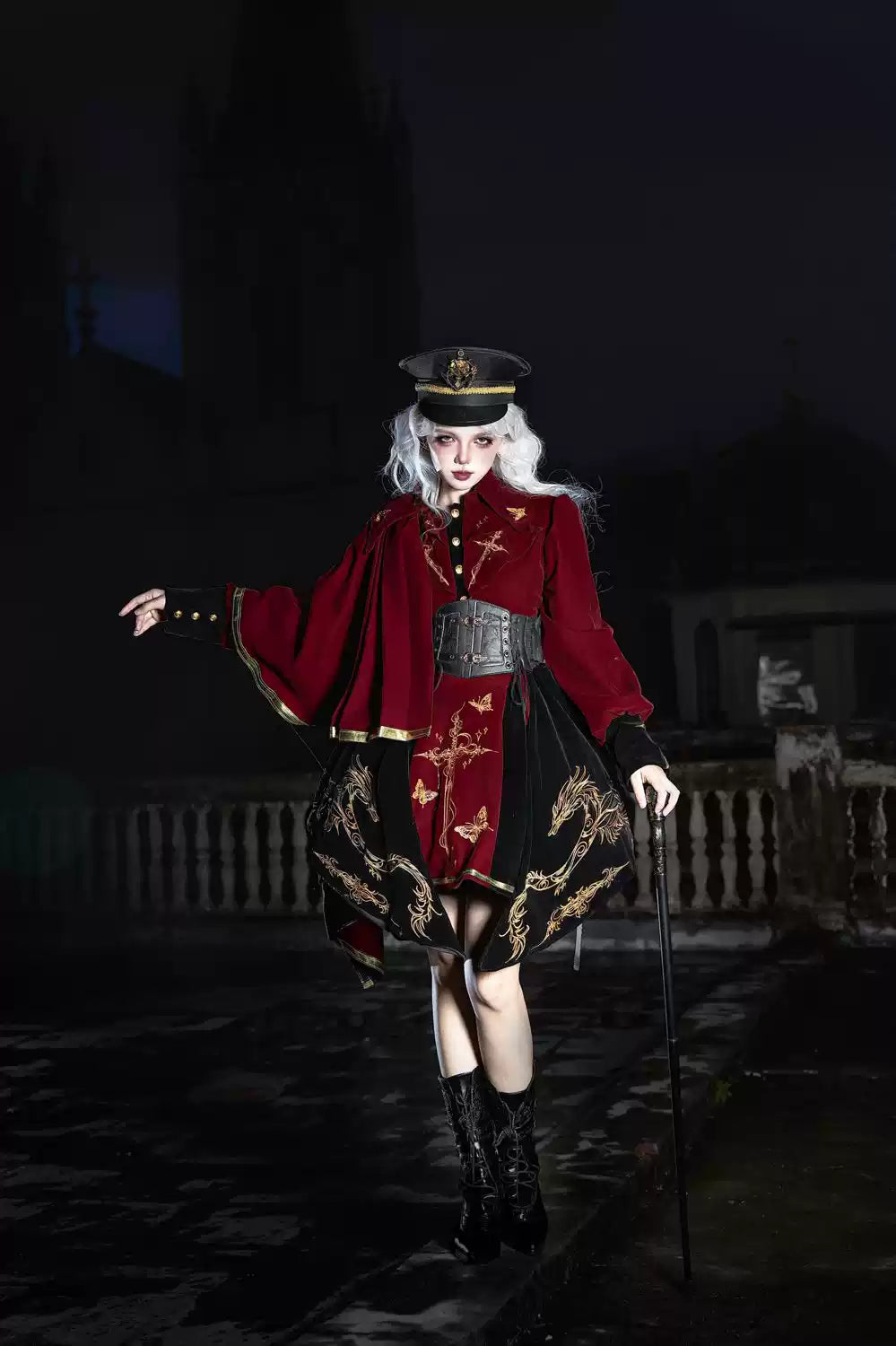 Original Military Lolita Corset and Cape Set