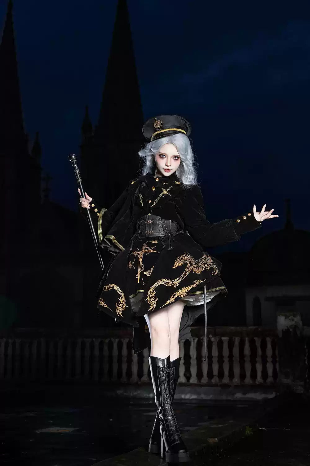 Original Military Lolita Corset and Cape Set