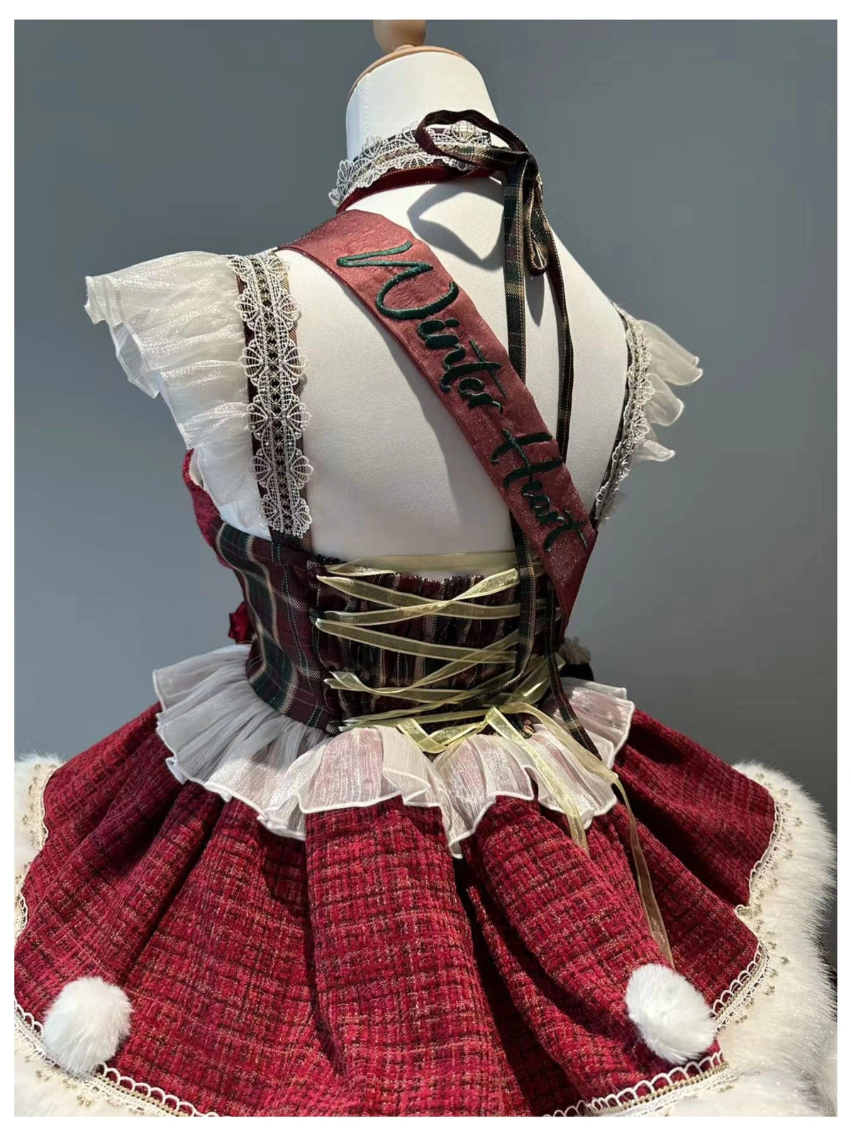 Passionate Snow Night Christmas Style Lolita Dress & Cape Set - LolitaEra