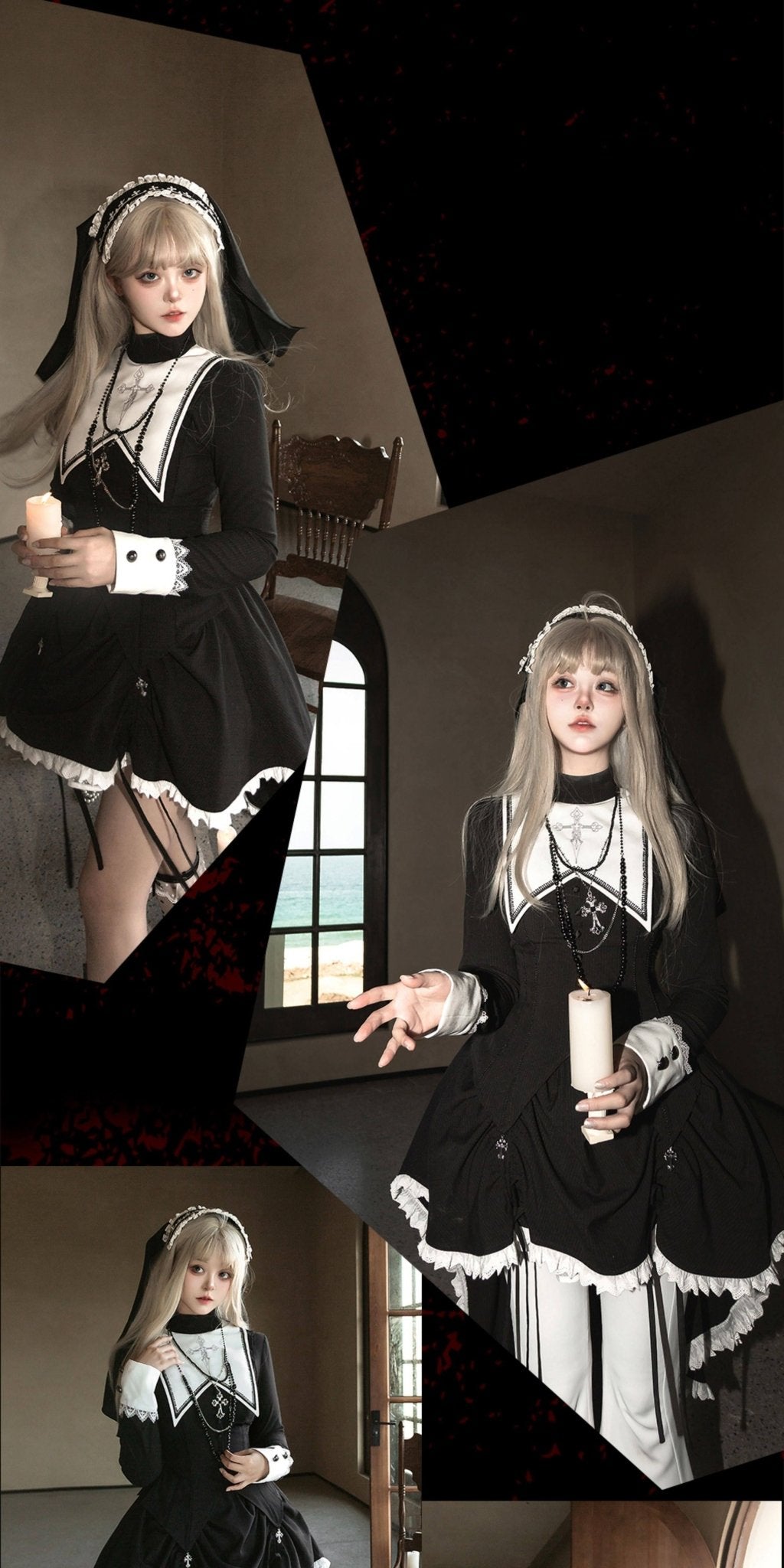 Peace Prayer Gothic Lolita Dress - LolitaEraTop+SKSPeace Prayer Gothic Lolita Dress