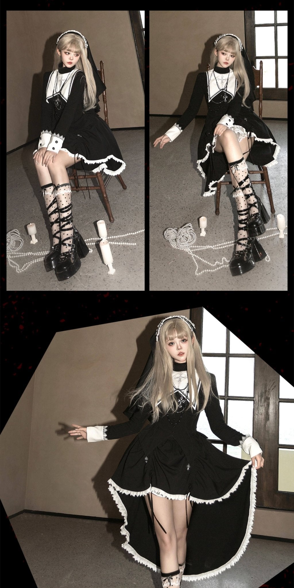 Peace Prayer Gothic Lolita Dress - LolitaEraTop+SKSPeace Prayer Gothic Lolita Dress