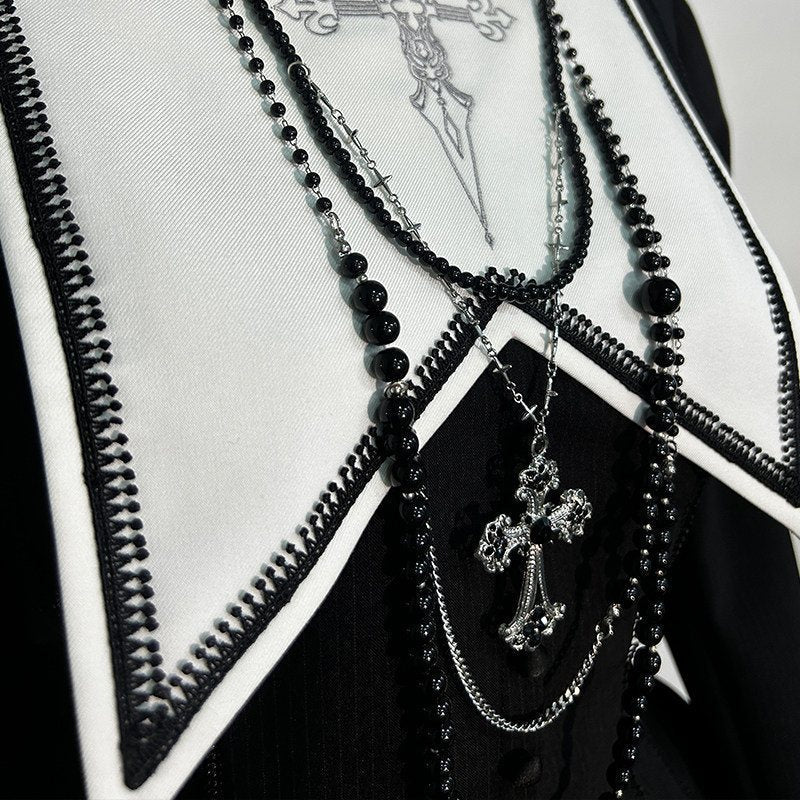 Peace Prayer Gothic Lolita Dress - LolitaEraNecklaceSPeace Prayer Gothic Lolita Dress