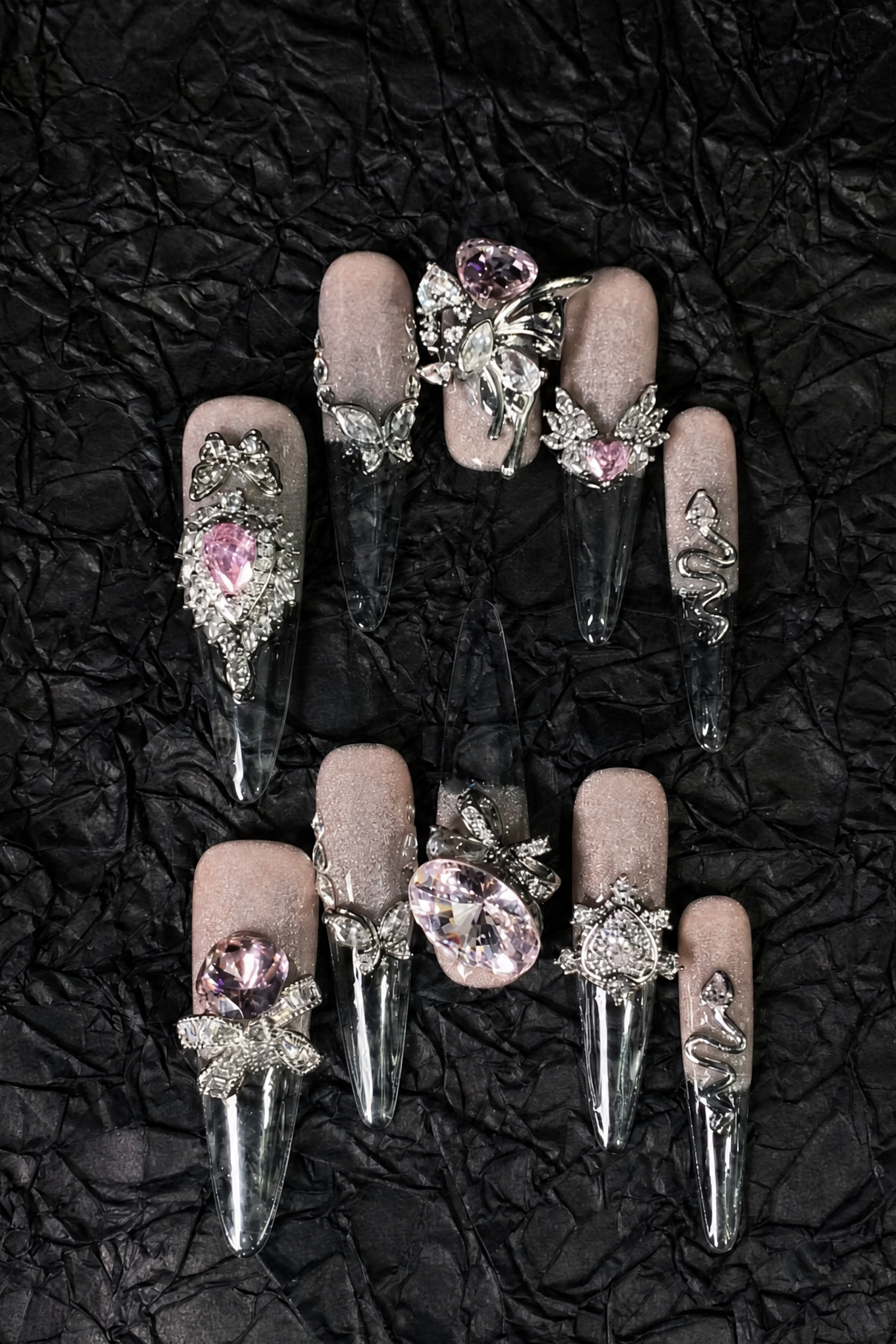 Peachy Sweet Lolita Handmade Detachable Press-On Nails - LolitaEra