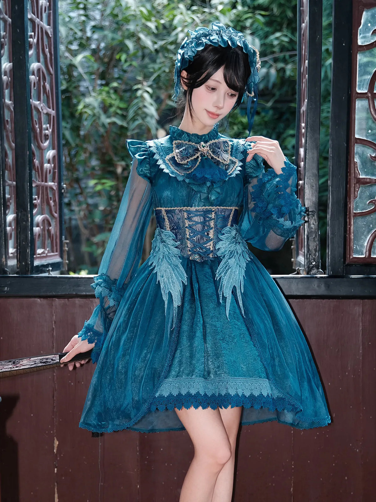 [Intention + Full Reservation] Peacock Feather DoDo Lolita Peacock Blue Lolita Dress