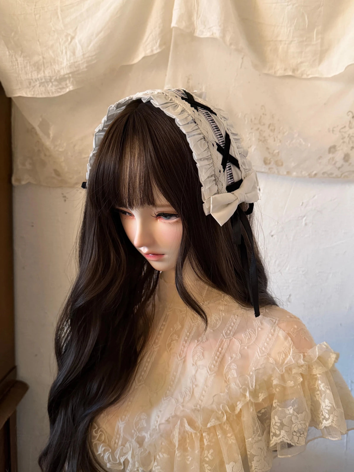 Piano Letter Vintage Music Note Lolita OP Dress - LolitaEra