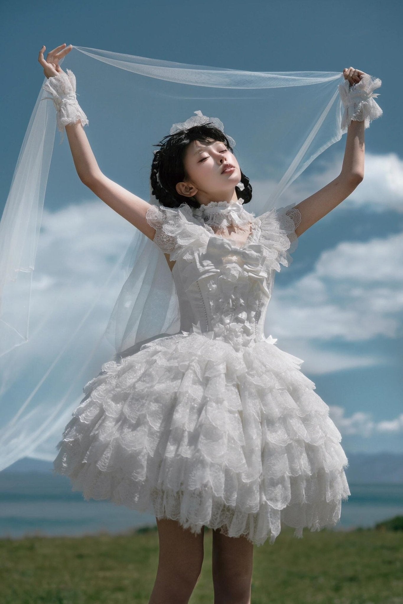 Piles of Snow · Lolita White Wedding JSK 1219 - LolitaEraWhite SetSPiles of Snow · Lolita White Wedding JSK 1219