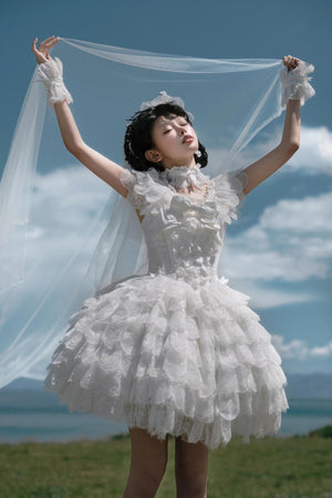 Piles of Snow · Lolita White Wedding JSK 1219 - LolitaEraWhite SetSPiles of Snow · Lolita White Wedding JSK 1219