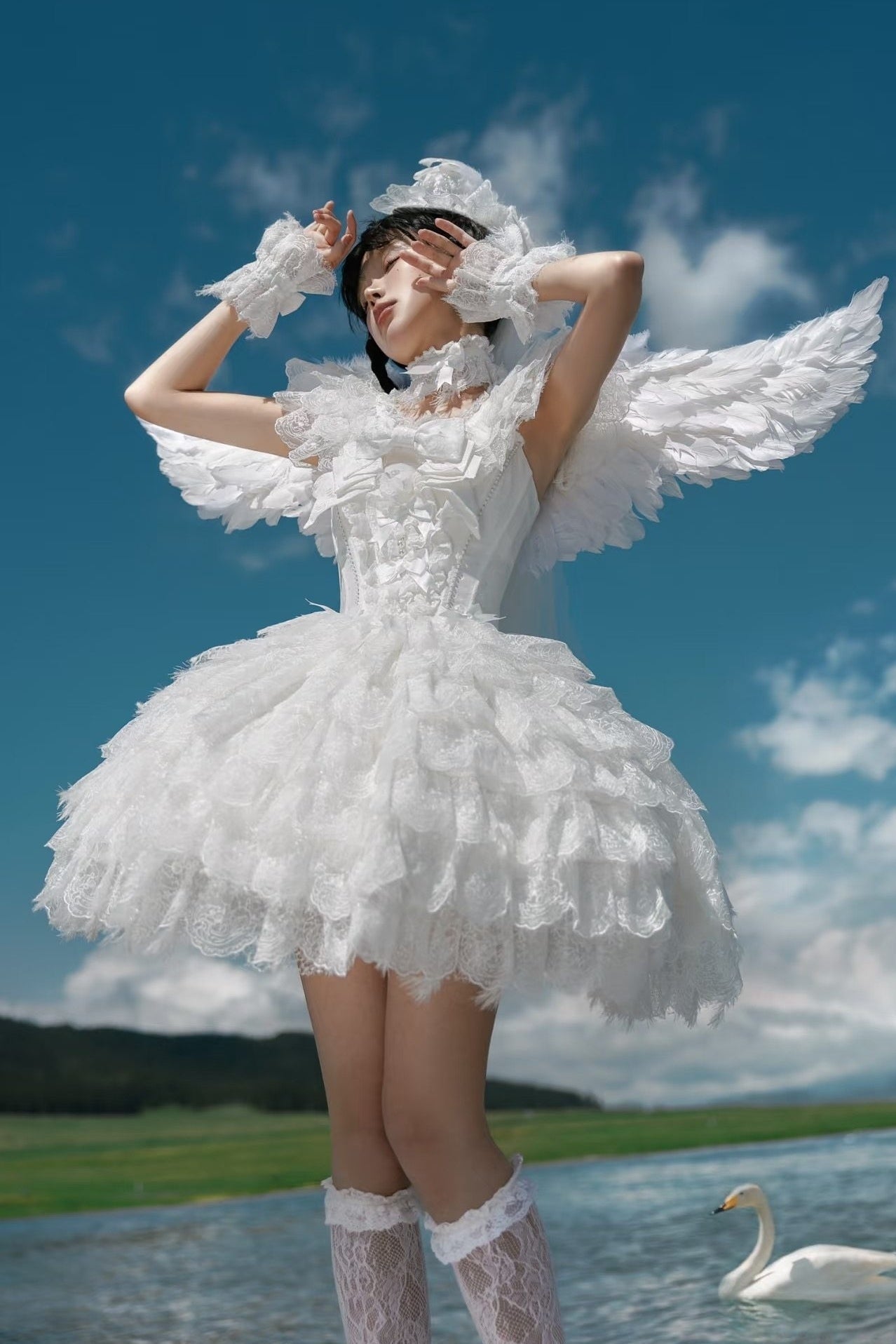 Piles of Snow · Lolita White Wedding JSK 1219 - LolitaEraWhite SetSPiles of Snow · Lolita White Wedding JSK 1219