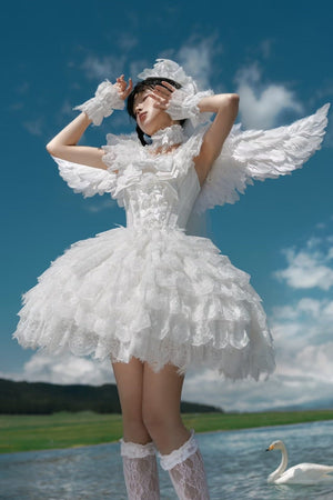 Piles of Snow · Lolita White Wedding JSK 1219 - LolitaEraWhite SetSPiles of Snow · Lolita White Wedding JSK 1219