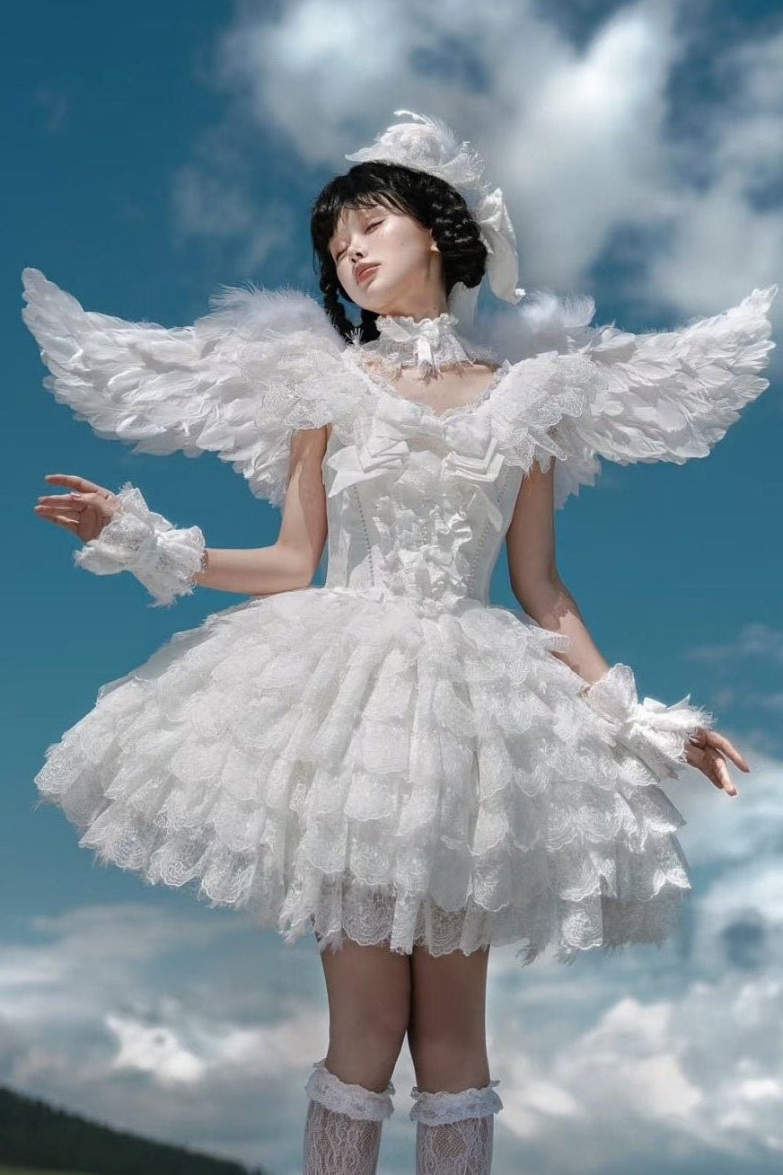 Piles of Snow · Lolita White Wedding JSK 1219 - LolitaEraWhite SetSPiles of Snow · Lolita White Wedding JSK 1219