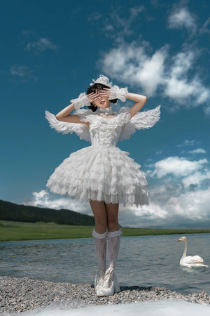 Piles of Snow · Lolita White Wedding JSK 1219 - LolitaEraWhite SetSPiles of Snow · Lolita White Wedding JSK 1219