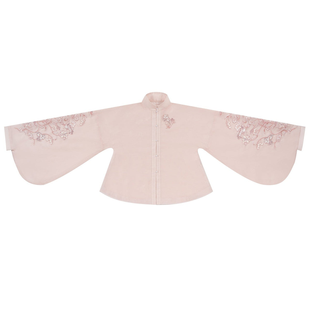 Pink Glaze Celadon Floral Embroidery Wa Lolita JSK Dress Set - LolitaEra