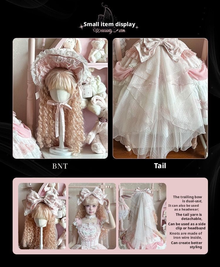 Pink Satin Bride Poem Pink Wedding Lolita JSK - LolitaEraPink SetSPink Satin Bride Poem Pink Wedding Lolita JSK