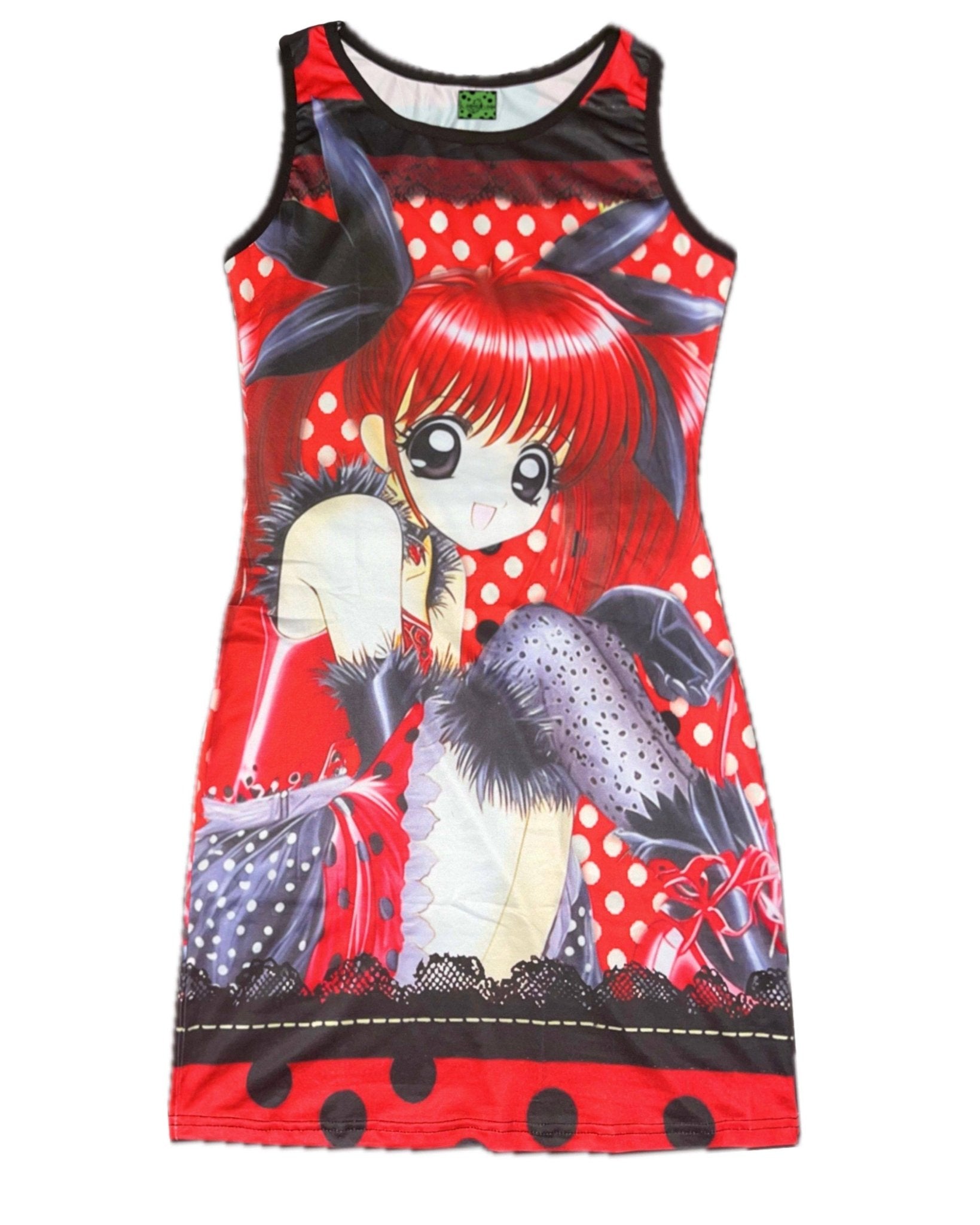 Polka - dot Alice Soft Subculture Tank Dress - LolitaEraRedOne sizePolka - dot Alice Soft Subculture Tank Dress