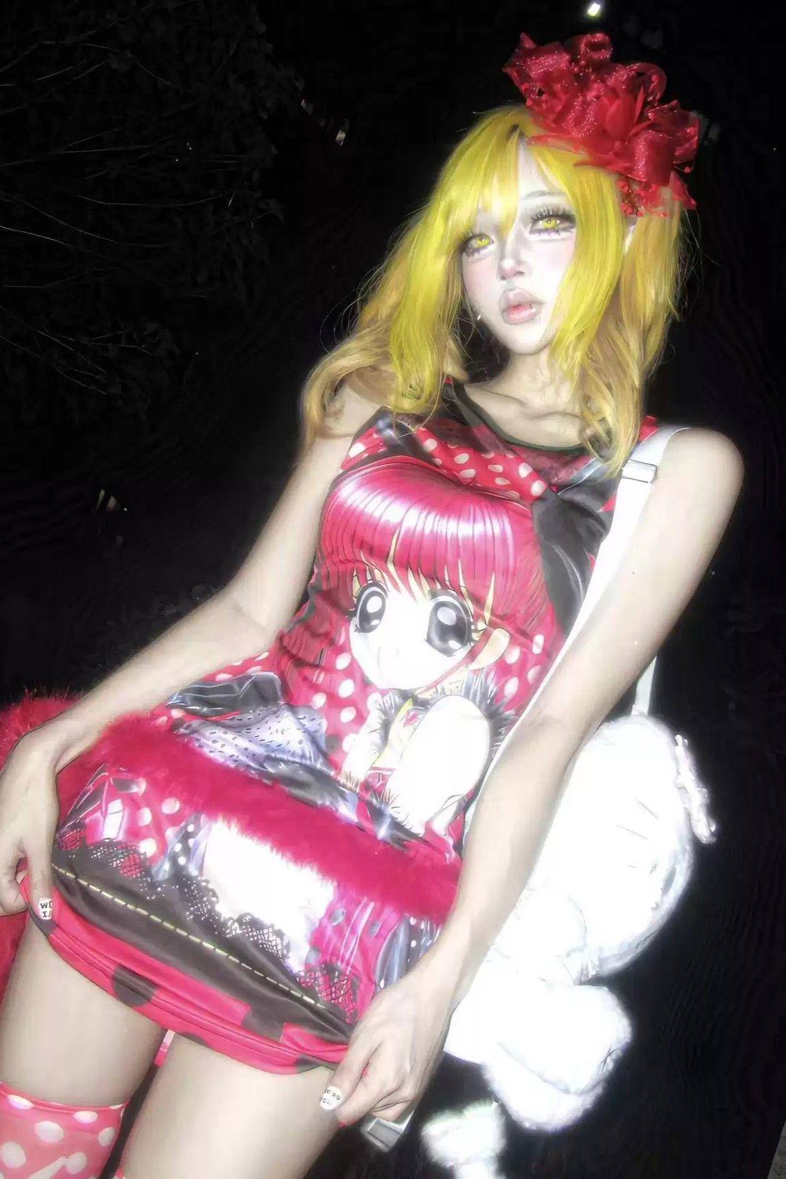 Polka - dot Alice Soft Subculture Tank Dress - LolitaEraRedOne sizePolka - dot Alice Soft Subculture Tank Dress