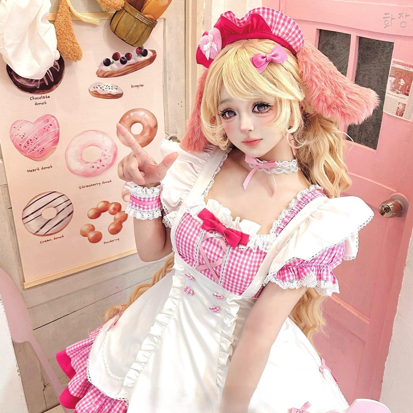 PomPom Bubble Cute Maid Style Lolita Dress - LolitaEraBlack OPSPomPom Bubble Cute Maid Style Lolita Dress