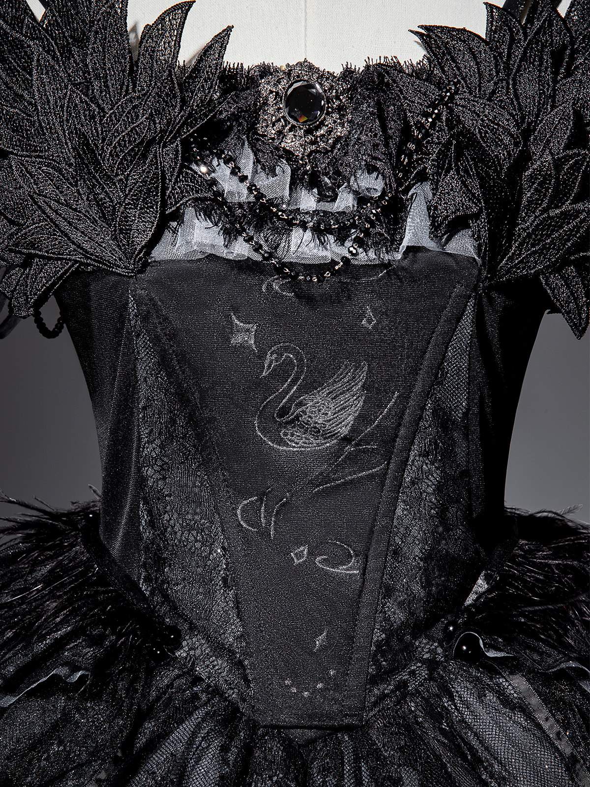 Prayer of the Black Swan Gothic Lolita Set 1217 - LolitaEraBlack SetSPrayer of the Black Swan Gothic Lolita Set 1217