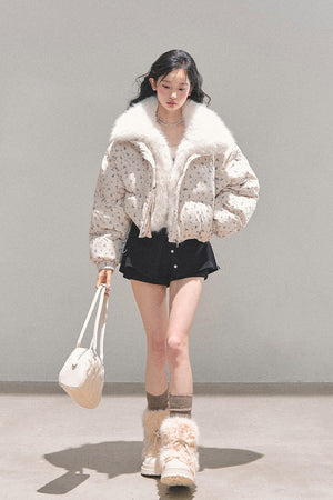 Premium Duck Down Thickened Winter Puffer Jacket LE1161 - LolitaEraWhiteSPremium Duck Down Thickened Winter Puffer Jacket LE1161