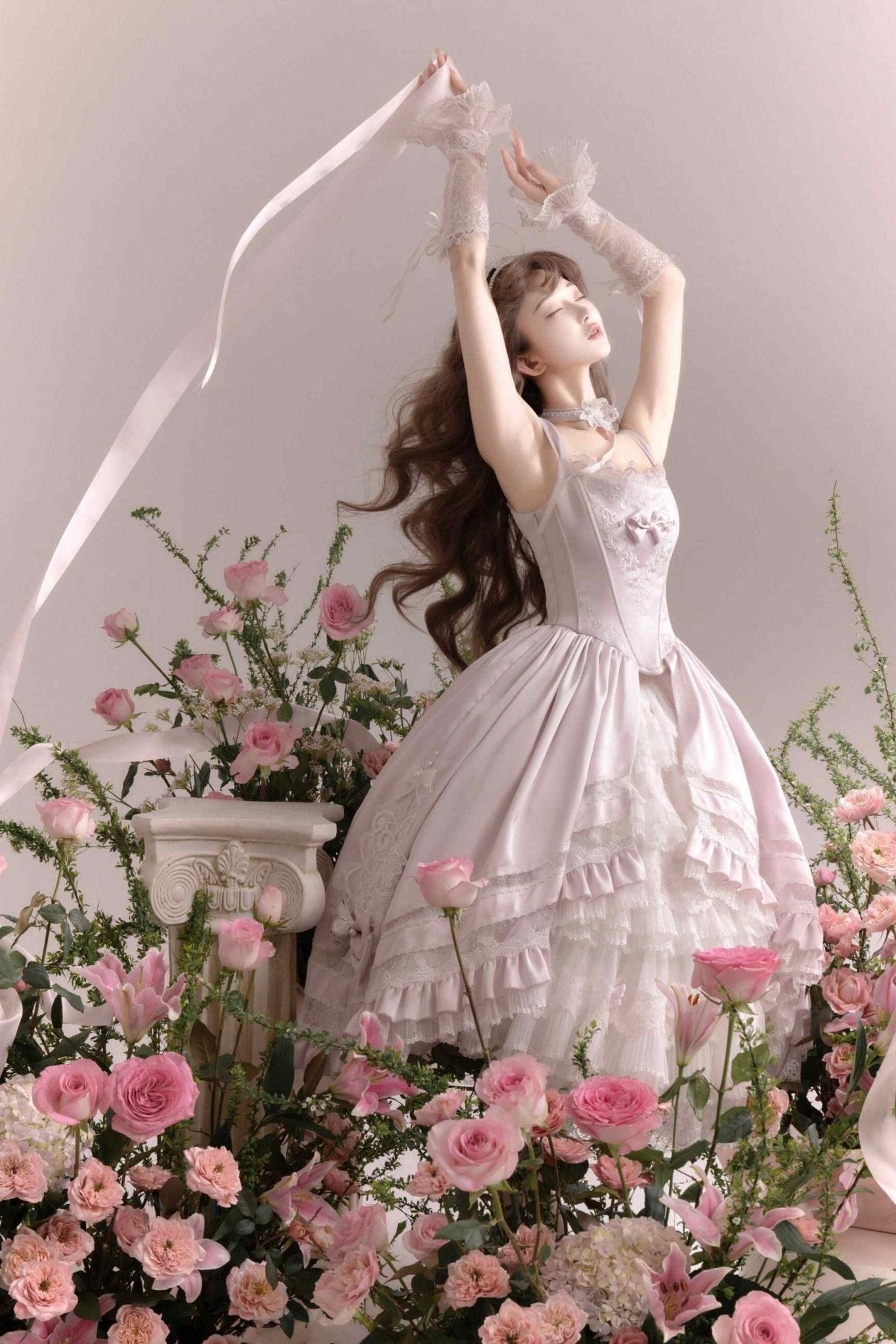 Promise of the Rose Lolita Bride JSK - LolitaEraWhite SetSPromise of the Rose Lolita Bride JSK