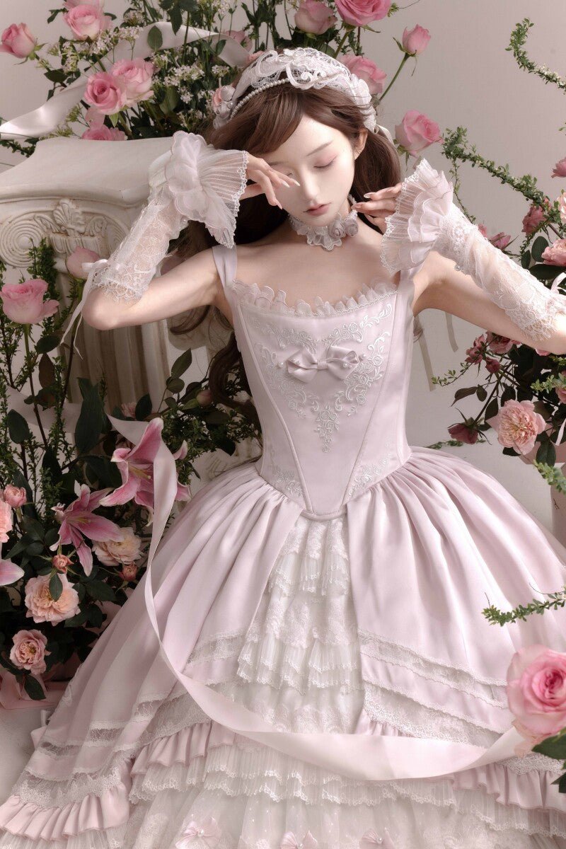 Promise of the Rose Lolita Bride JSK - LolitaEraWhite SetSPromise of the Rose Lolita Bride JSK