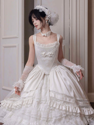 Promise of the Rose Lolita Bride JSK - LolitaEraWhite SetSPromise of the Rose Lolita Bride JSK