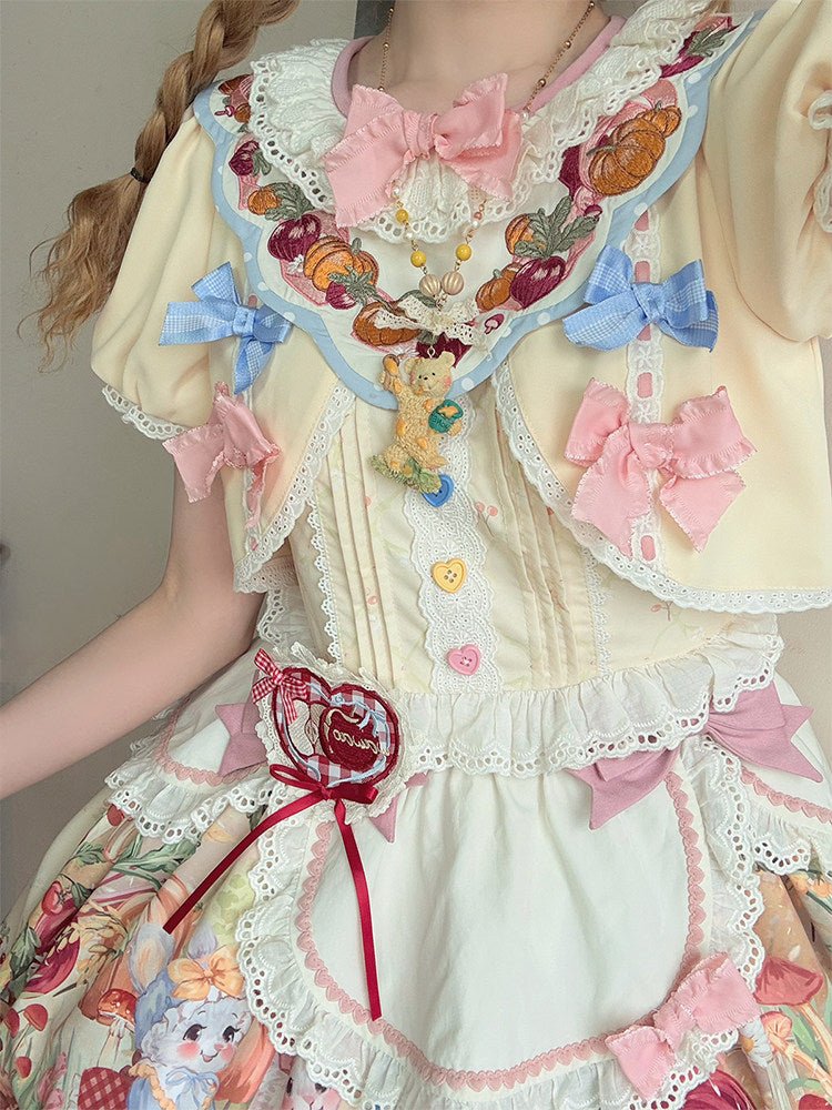 Pulling Radishes Cute Sweet Lolita Dress - LolitaEraOPSPulling Radishes Cute Sweet Lolita Dress