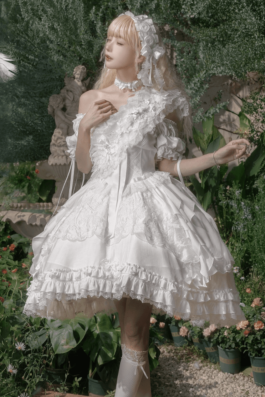 Pure White Prayer Basic Lolita Dress - LolitaEra