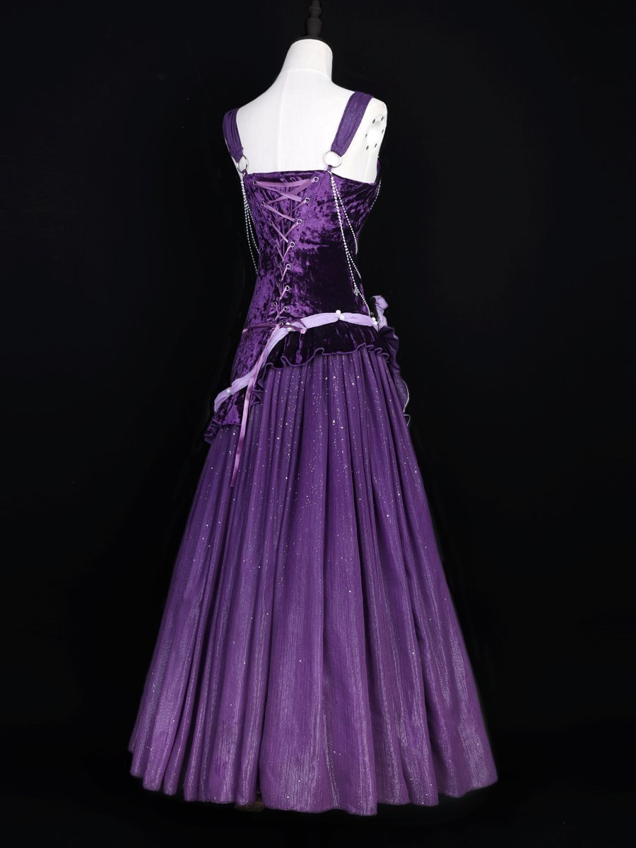 Purple Night Galaxy Lolita Camisole Dress - LolitaEra