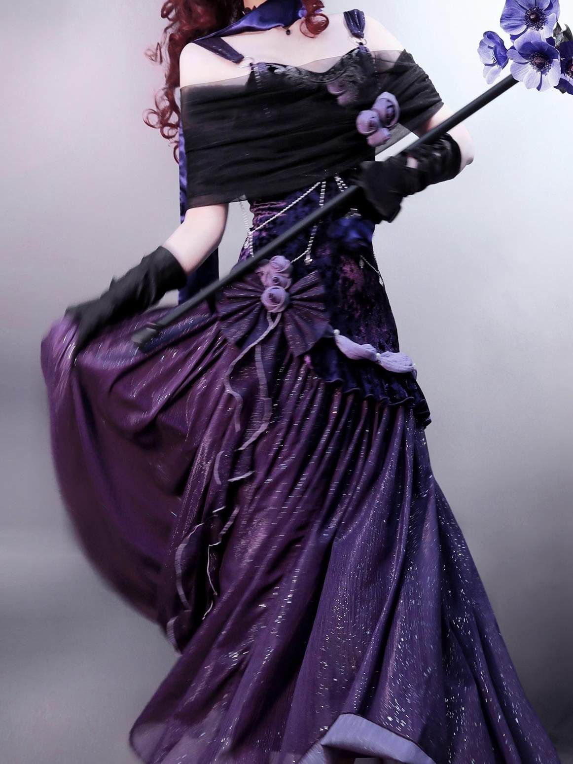 Purple Night Galaxy Lolita Camisole Dress - LolitaEra