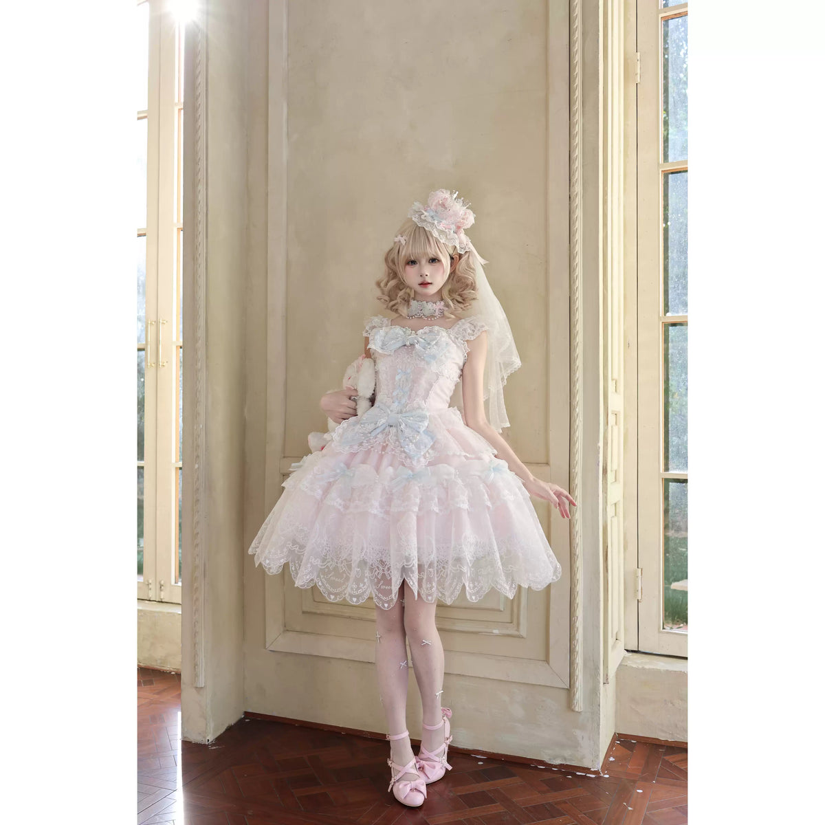 【Rabbit Dream Letter】~Original Design Lolita Ballet Style JSK Suspenders Dress Summer