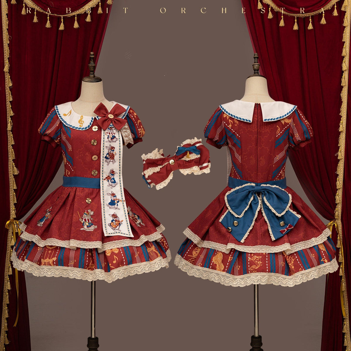 Rabbit Orchestra Lolita Embroidered Cute OP / JSK Dress - LolitaEra
