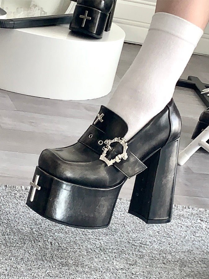 Reverse Redemption Gothic Ultra-High Platform Heels - LolitaEra