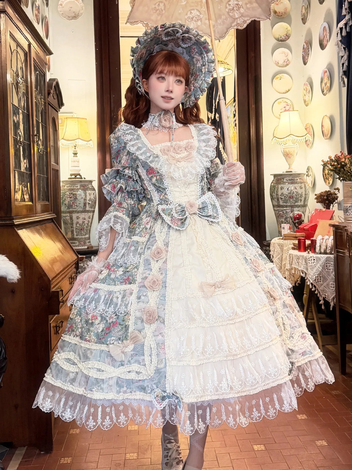DailyCherry [Rococo Flower House] Designer Princess Dress Vintage Lolita Dress Lolita Dress