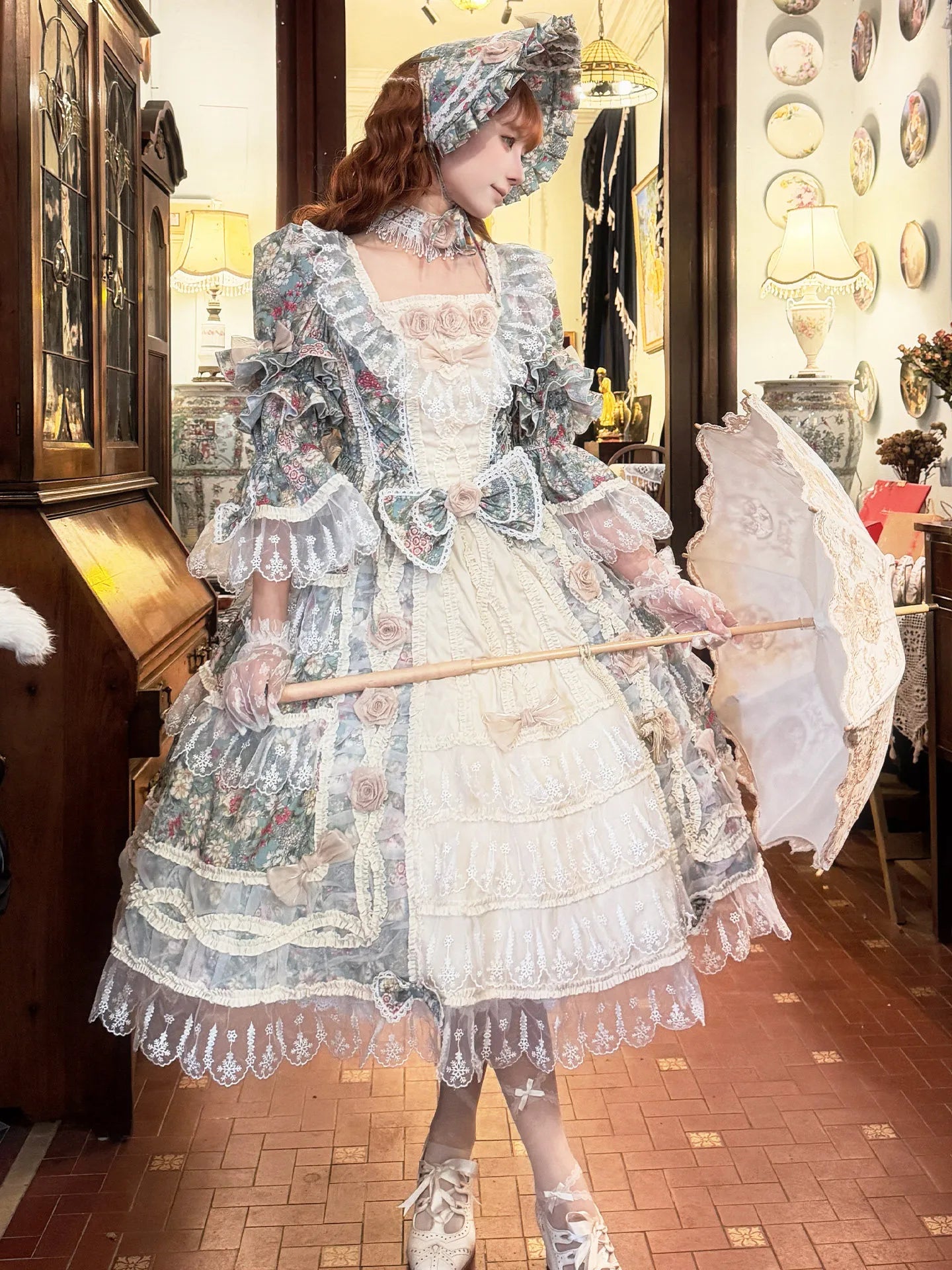 DailyCherry [Rococo Flower House] Designer Princess Dress Vintage Lolita Dress Lolita Dress