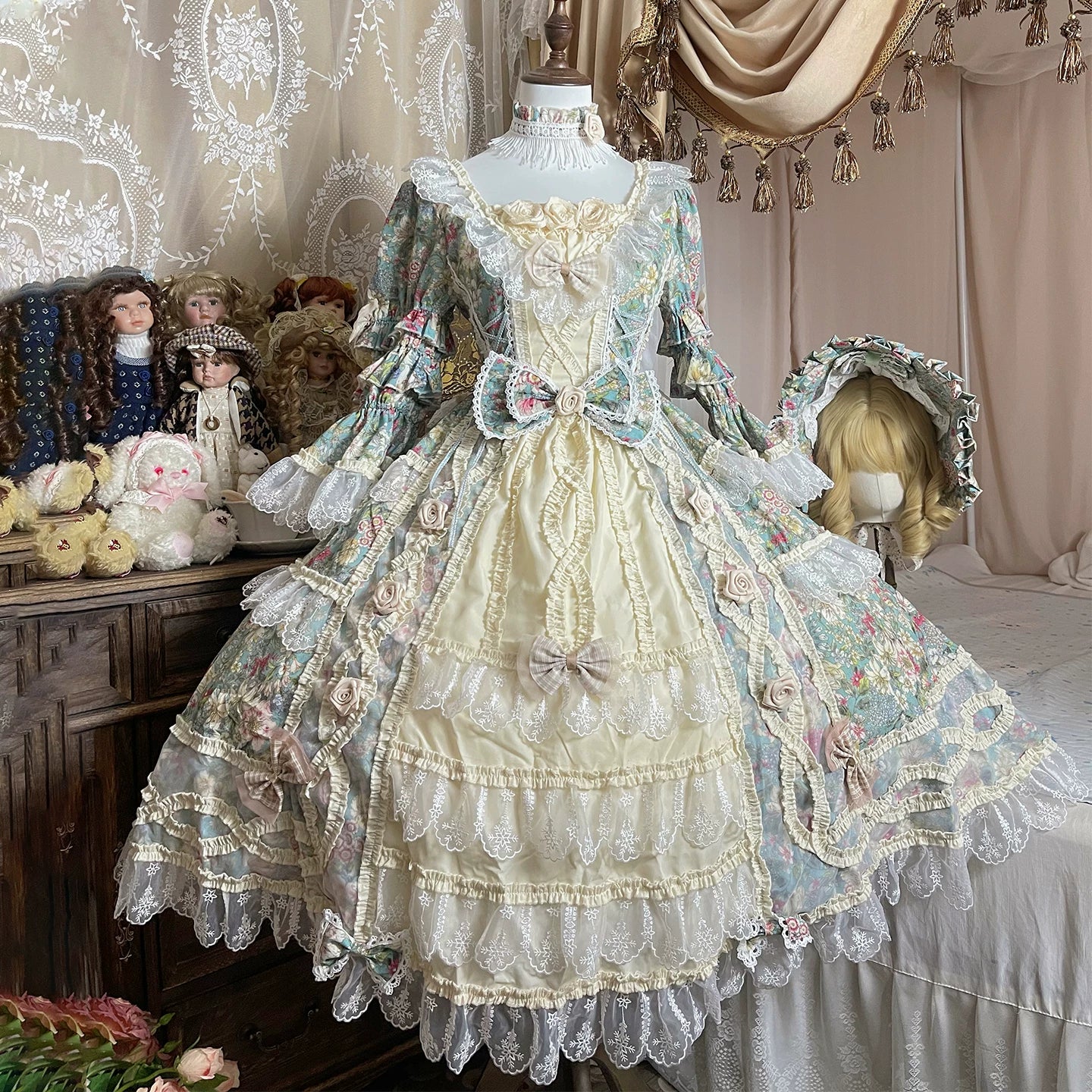 DailyCherry [Rococo Flower House] Designer Princess Dress Vintage Lolita Dress Lolita Dress