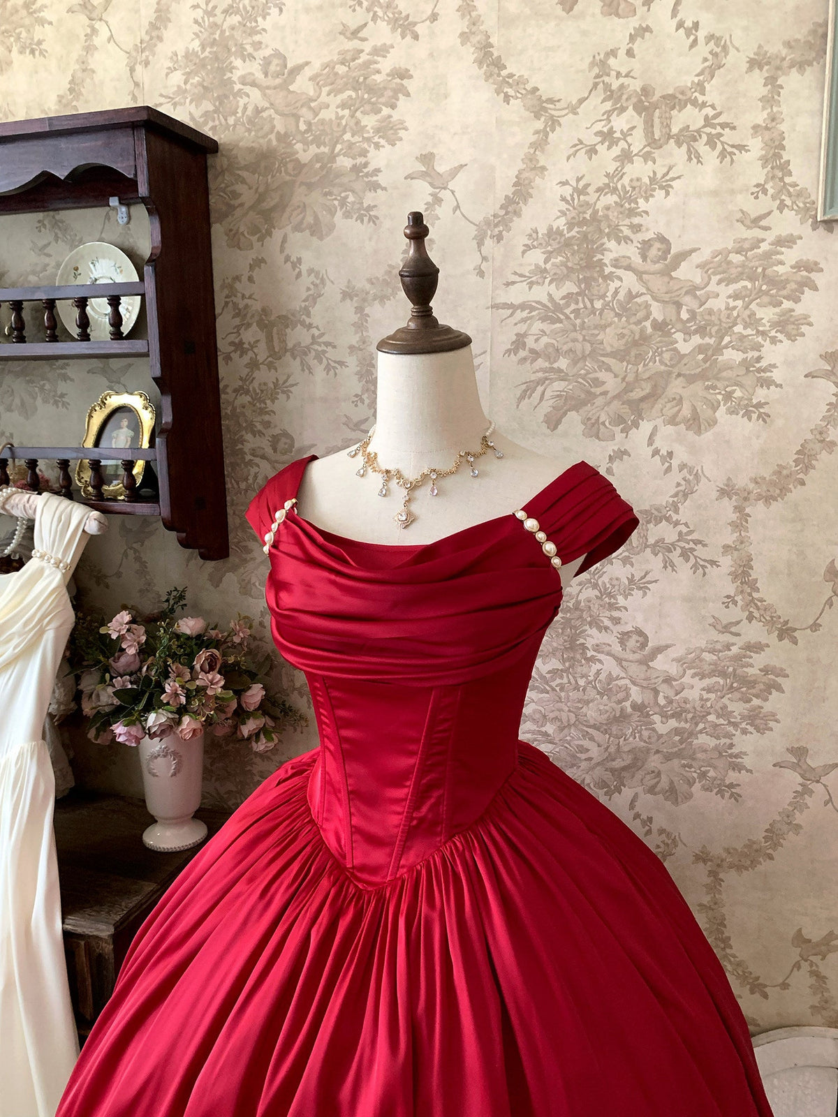 Rose Corridor Lolita Satin Light Gown Dress - LolitaEra