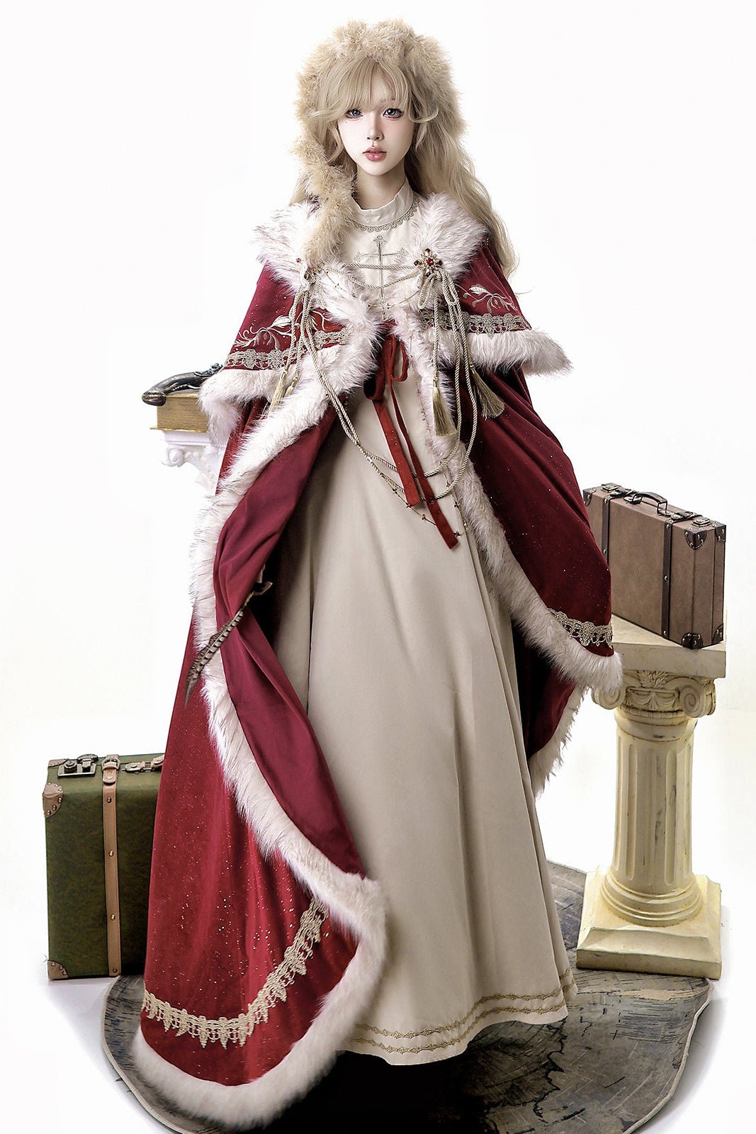 Royal Coronation Long Sleeve OP & Cape Set - LolitaEraDressSRoyal Coronation Long Sleeve OP & Cape Set