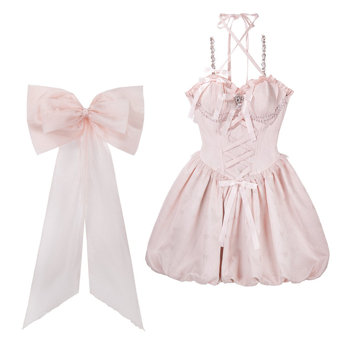 Runaway Sweetheart Princess Lolita Dress - LolitaEraDress + Sleeve SetPinkSRunaway Sweetheart Princess Lolita Dress