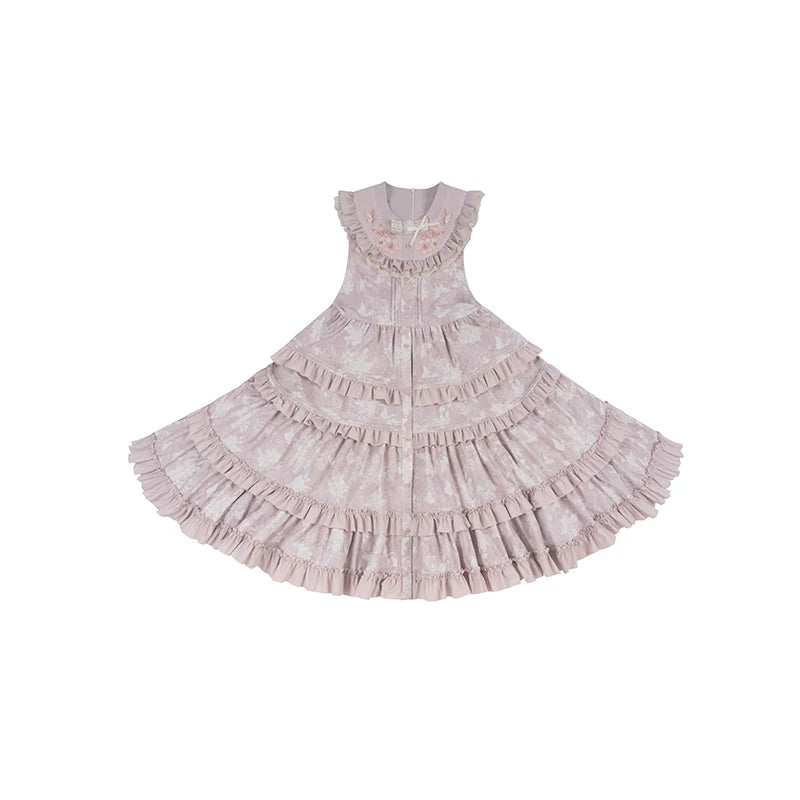 Yimu Hutao [Sacred Heart Lily] Original Chinese style girl's two-color tank top dress Hanyang eclectic winter dress