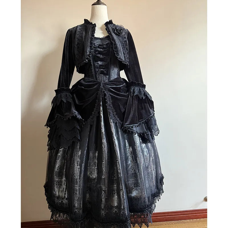 [In Stock] Sanctuary Elegy Fantasy Workshop lolita original design Lolita dress JSK coat