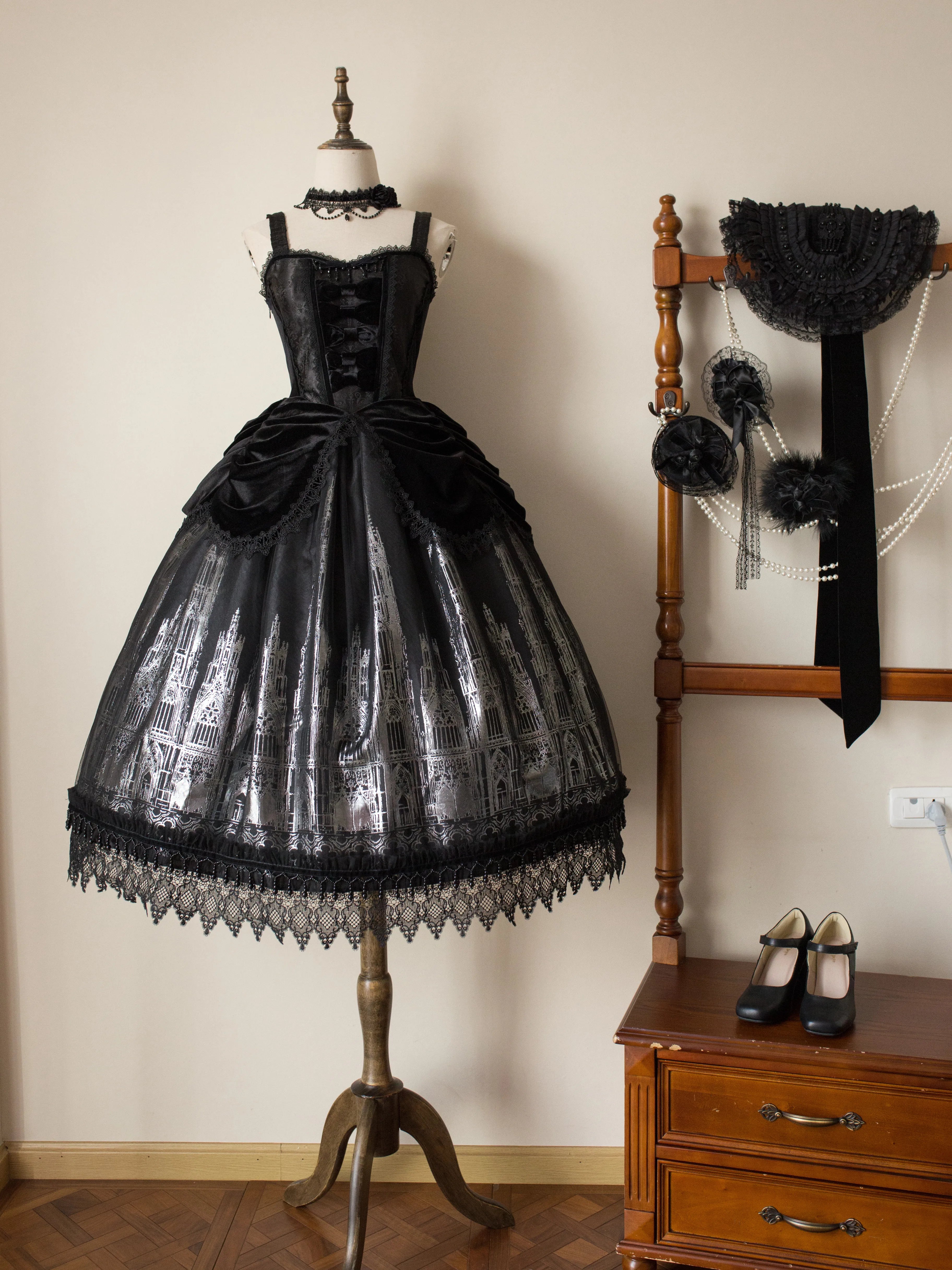 [In Stock] Sanctuary Elegy Fantasy Workshop lolita original design Lolita dress JSK coat