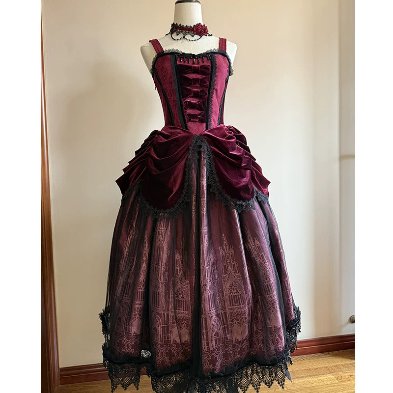 [In Stock] Sanctuary Elegy Fantasy Workshop lolita original design Lolita dress JSK coat