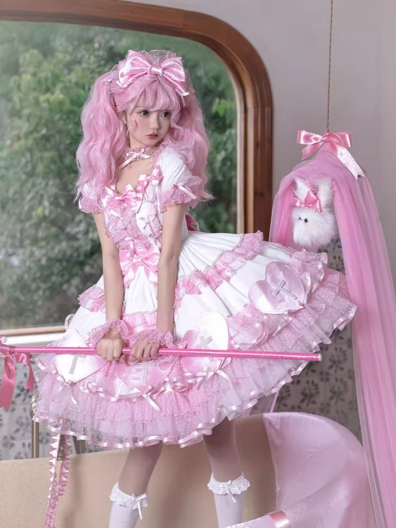 Showa Cross Lovers · Pink White - LolitaEraPink DressSShowa Cross Lovers · Pink White