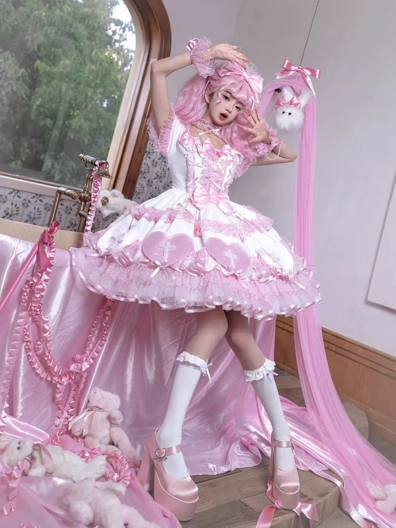 Showa Cross Lovers · Pink White - LolitaEraPink DressSShowa Cross Lovers · Pink White
