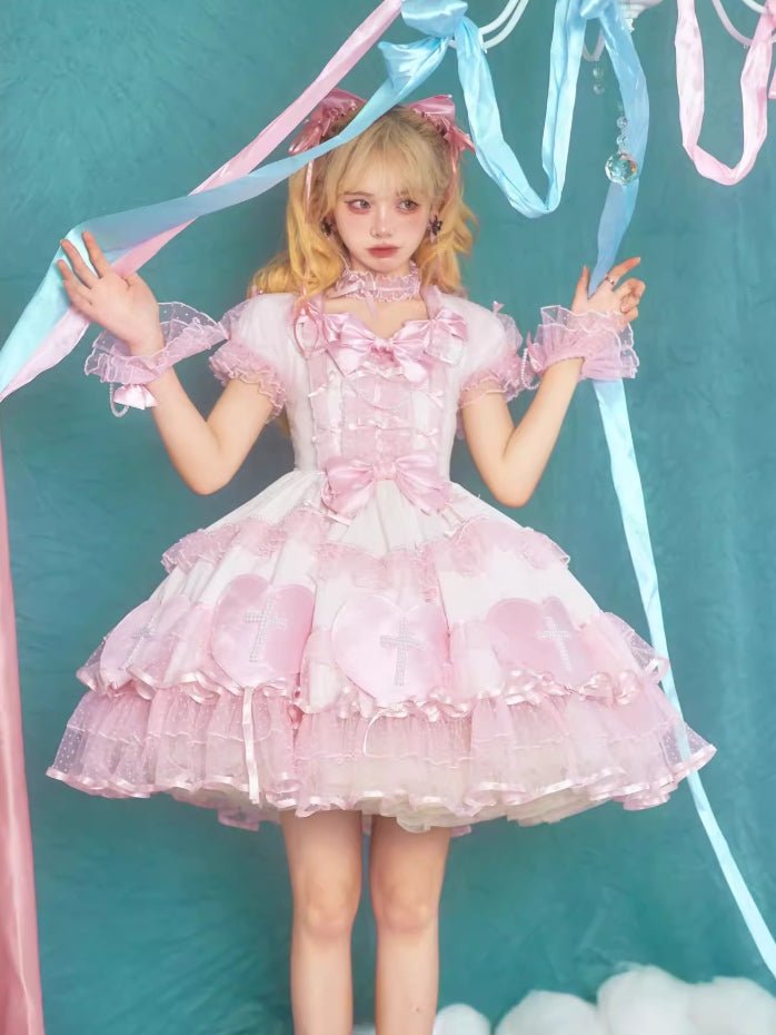 Showa Cross Lovers · Pink White - LolitaEraPink DressSShowa Cross Lovers · Pink White